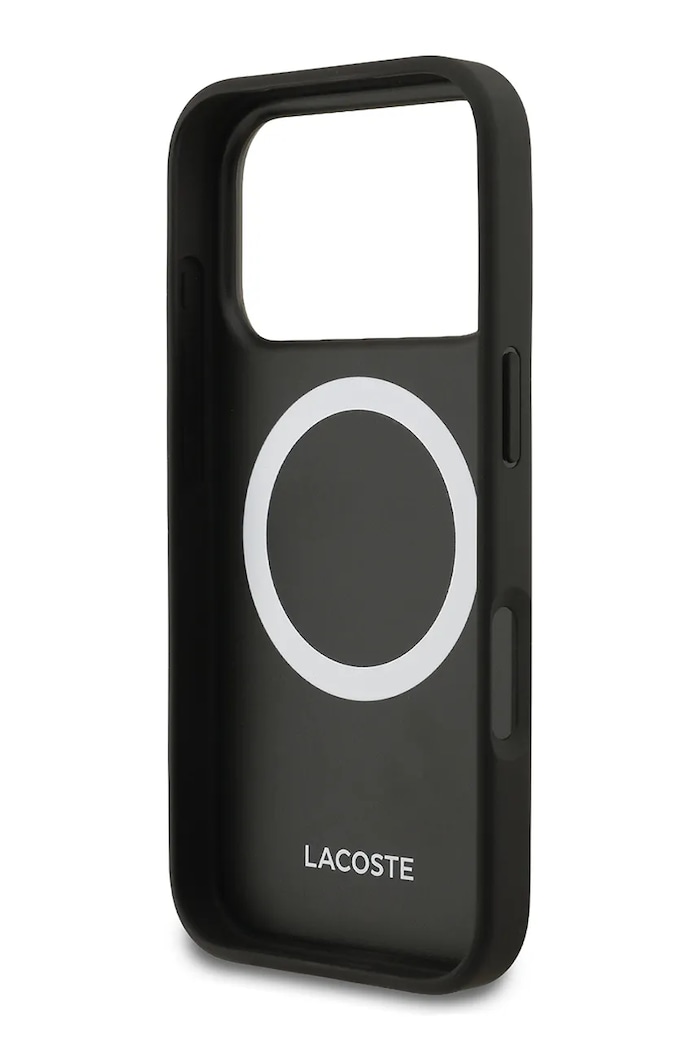 Lacoste beépített mágneses gyűrűvel ellátott telefon tok MagSafe iPhone 17 Pro LCHMP17LPLAK fekete AA00