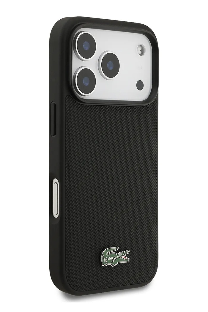 Lifestyle Lacoste beépített mágneses gyűrűvel ellátott telefon tok MagSafe iPhone 17 Pro LCHMP17LPLAK fekete