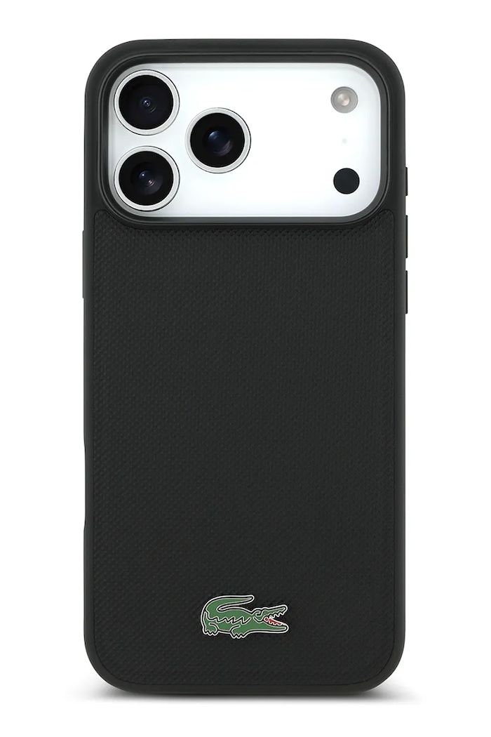 Lacoste beépített mágneses gyűrűvel ellátott telefon tok MagSafe iPhone 17 Pro Max fekete LCHMP17XPLAK