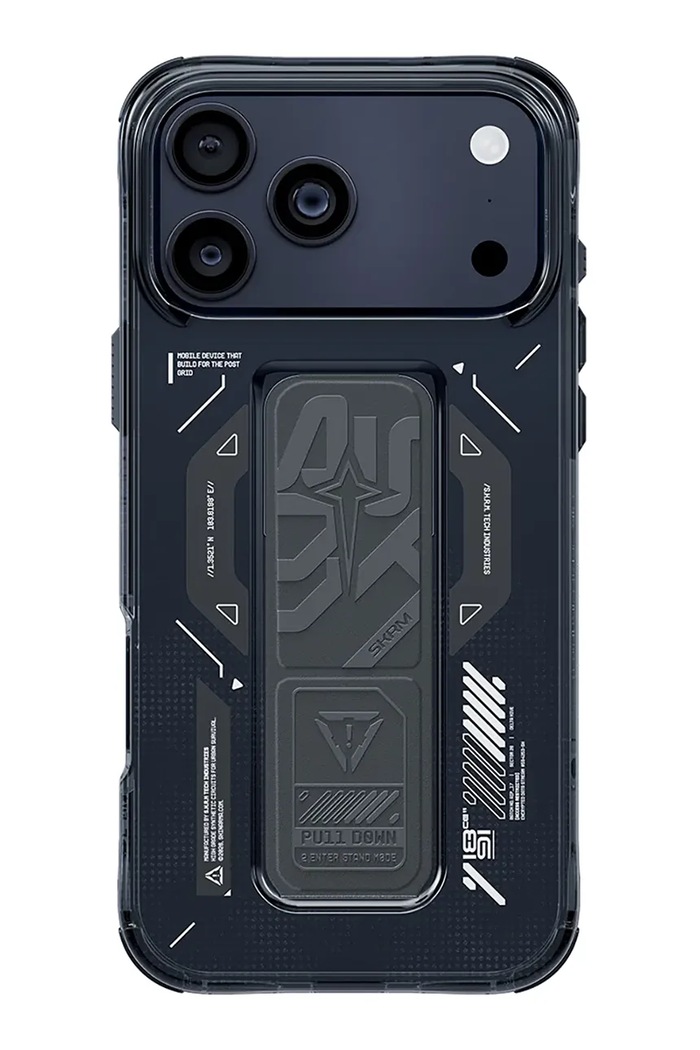 Puzdro na telefón so vstavaným magnetickým krúžkom Skinarma Helion iPhone 17 Pro Max čierna SK.2025PP6.9.HELO.GRA