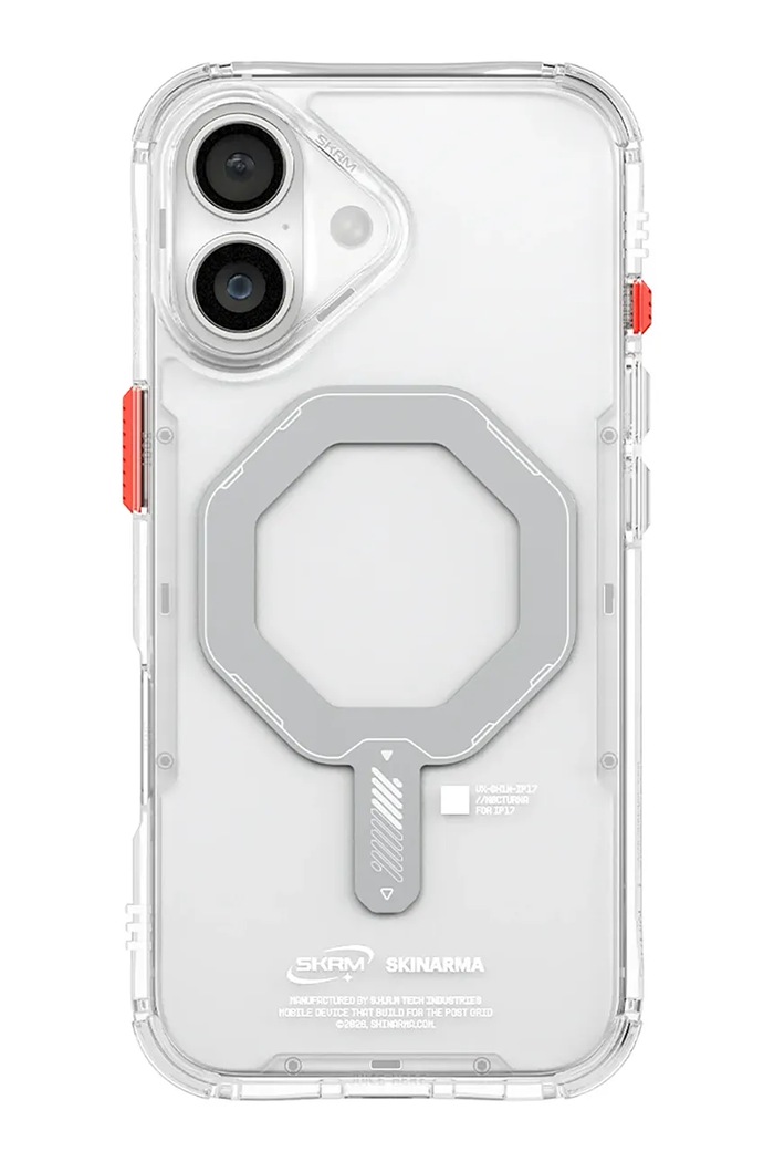 Etui za telefon z vgrajenim magnetnim obročem Skinarma Saido iPhone 17 transparentna SK.2025P6.3.SDOMS.CLR