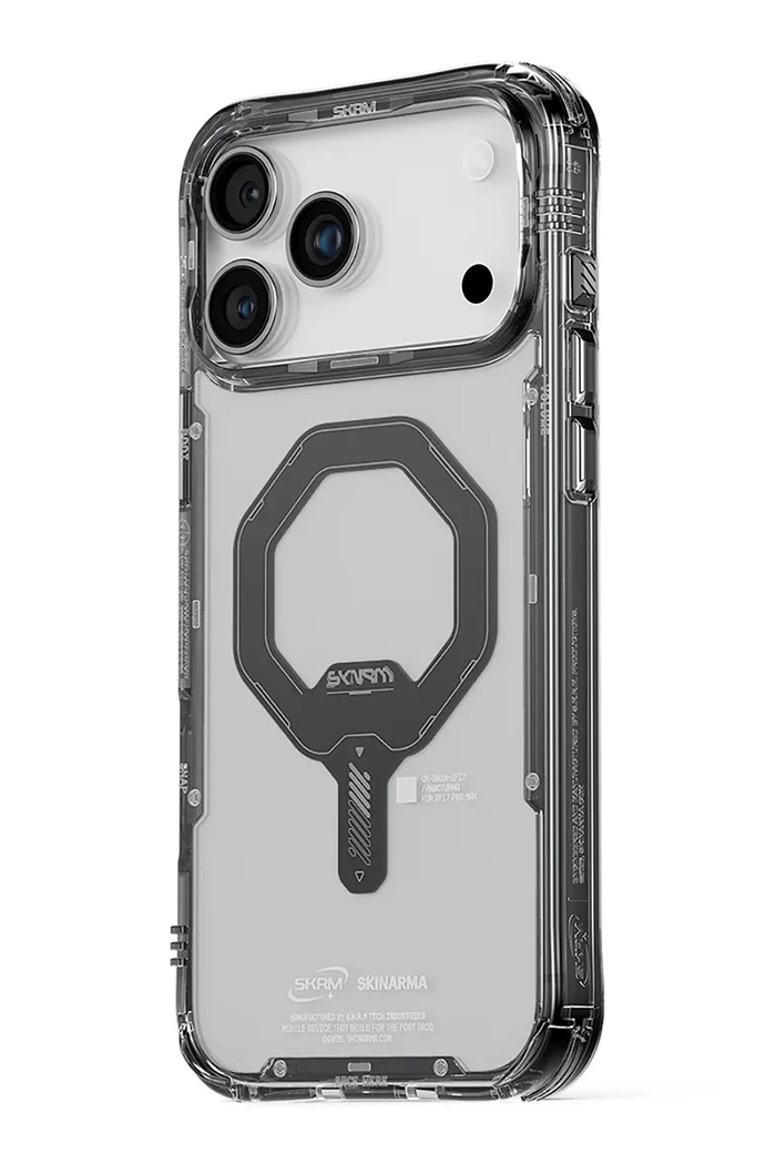 Skinarma husă de telefon cu inel magnetic încorporat Saido iPhone 17 Pro negru SK.2025PP6.3.SDOMS.GRA