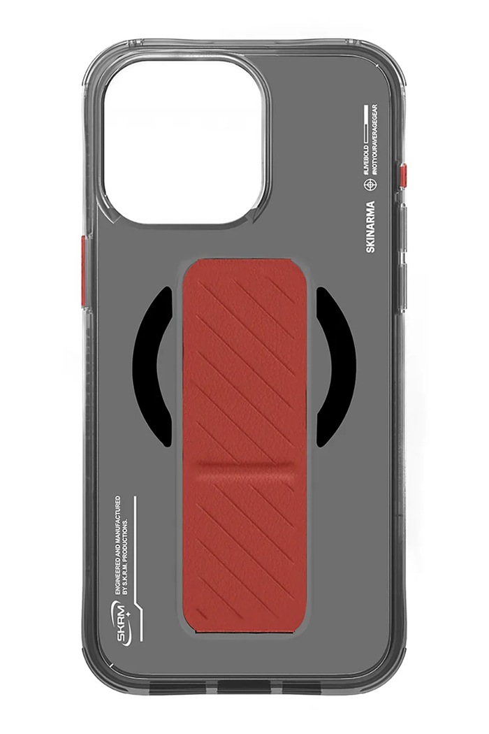 Maskica za telefon s ugrađenim magnetskim prstenom Skinarma iPhone 16 Pro SK.2024PP63.AXON.BLK crna AA00