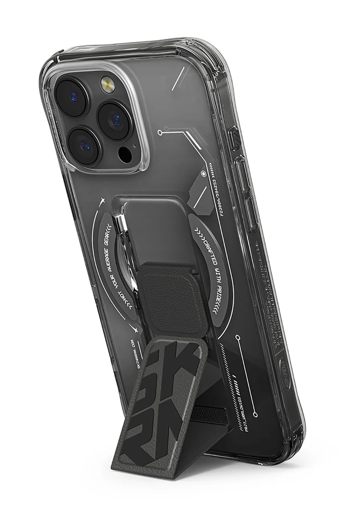 Lifestyle Maskica za telefon s ugrađenim magnetskim prstenom Skinarma iPhone 16 Pro SK.2024PP63.HELO.BLK crna