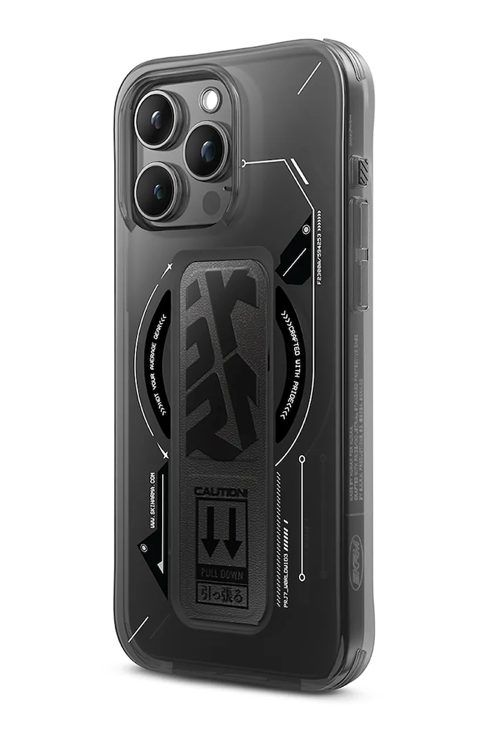 Maskica za telefon s ugrađenim magnetskim prstenom Skinarma iPhone 16 Pro Max crna SK.2024PP69.HELO.BLK
