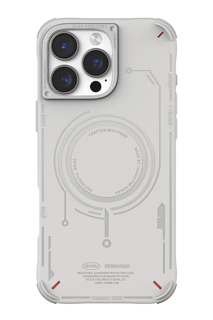 Skinarma etui na słuchawki bezprzewodowe iPhone 16 Pro szary SK.2024PP63.MECHA.LGRY