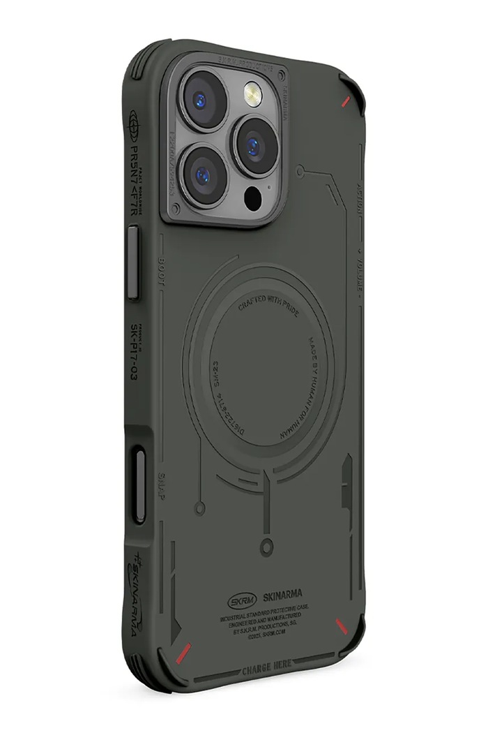 Lifestyle Maskica za telefon s ugrađenim magnetskim prstenom Skinarma iPhone 16 Pro SK.2024PP63.MECHA.GRN zelena