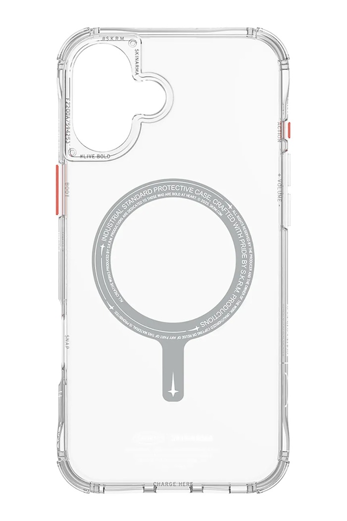Maskica za telefon s ugrađenim magnetskim prstenom Skinarma iPhone 16 SK.2024P61.SDOMS.CLR transparentna AA00