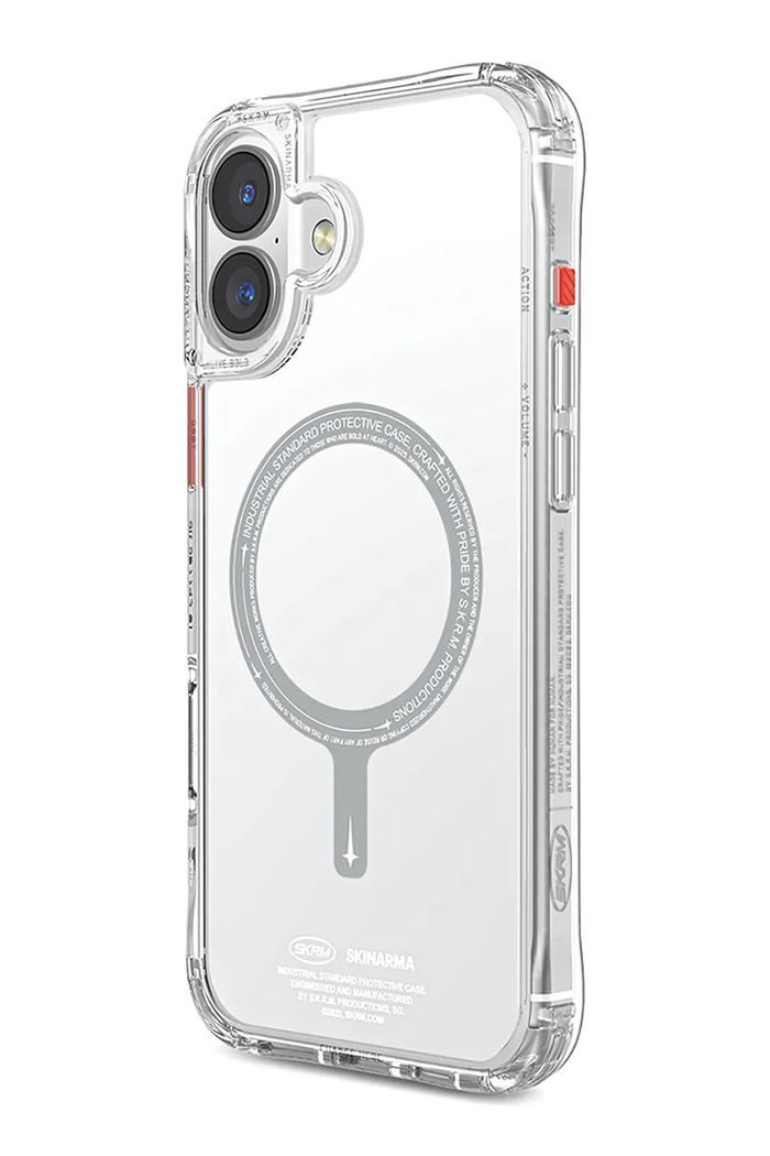 Maskica za telefon s ugrađenim magnetskim prstenom Skinarma iPhone 16 transparentna SK.2024P61.SDOMS.CLR