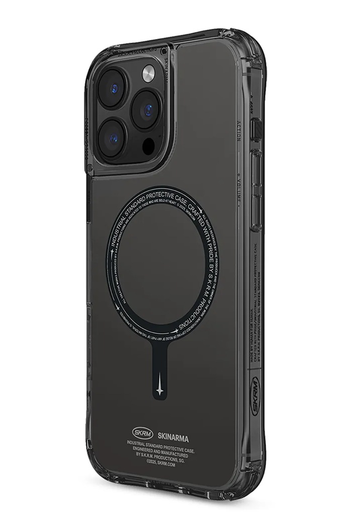 Maskica za telefon s ugrađenim magnetskim prstenom Skinarma iPhone 16 Pro crna SK.2024PP63.SDOMS.BLK