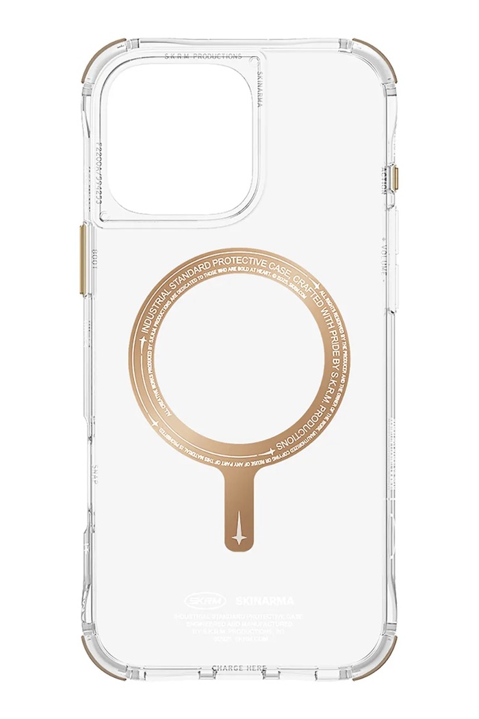 Etui za telefon z vgrajenim magnetnim obročem Skinarma iPhone 16 Pro SK.2024PP63.SDOPRM.GLD bež AA00