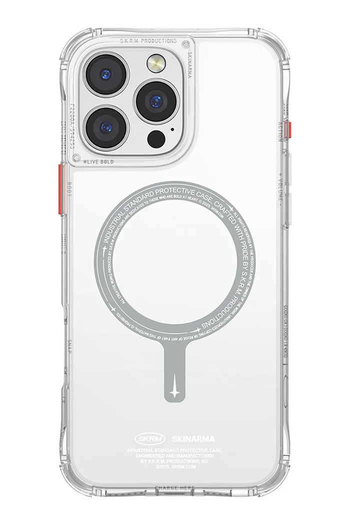 Maskica za telefon s ugrađenim magnetskim prstenom Skinarma iPhone 16 Pro Max transparentna SK.2024PP69.SDOMS.CLR