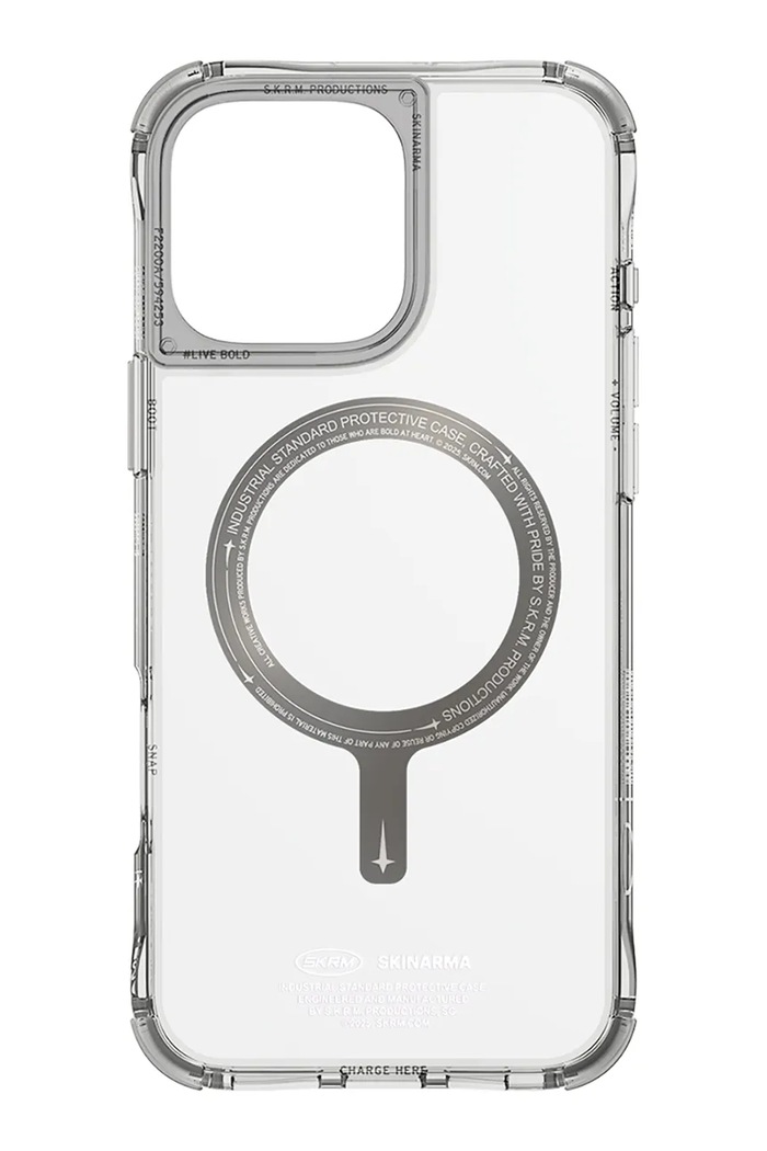 Maskica za telefon s ugrađenim magnetskim prstenom Skinarma iPhone 16 Pro Max SK.2024PP69.SDOPRM.TT transparentna AA00