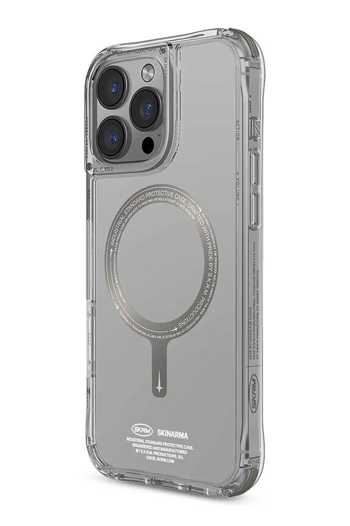 Maskica za telefon s ugrađenim magnetskim prstenom Skinarma iPhone 16 Pro Max transparentna SK.2024PP69.SDOPRM.TT