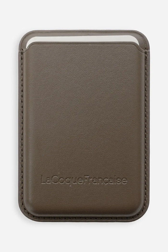 LaCoqueFrançaise etui na karty ze skóry ekologicznej Mag Safe brązowy LE324750