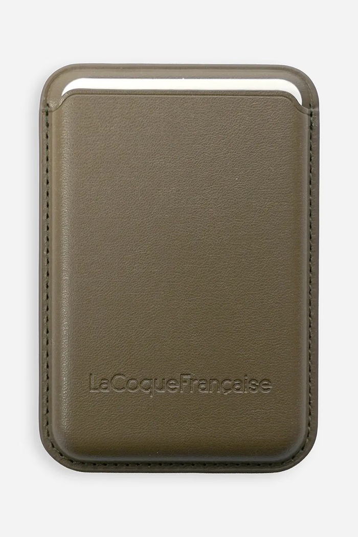LaCoqueFrançaise etui na karty ze skóry ekologicznej Mag Safe zielony LE324752