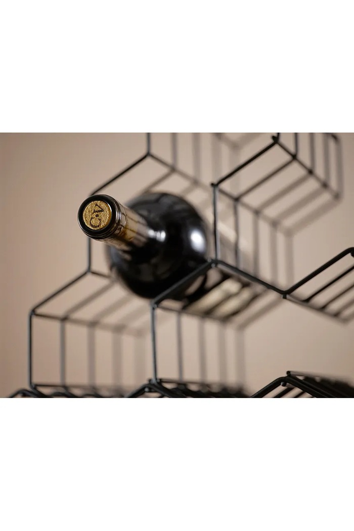 Kuchnia i bar Zone Denmark stojak na wino ze stali malowanej proszkowo 29718 czarny