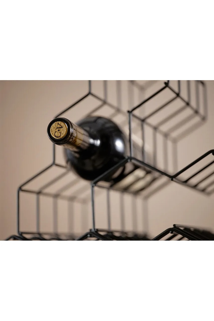 Kuchnia i bar Zone Denmark stojak na wino ze stali malowanej proszkowo 29718 czarny