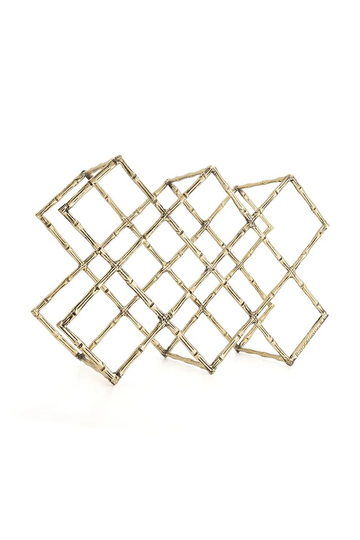 Doing Goods ραφιέρα για κρασί ορείχαλκη 43 x 29 x 15 cm κίτρινο 1.20.50.032.926.5