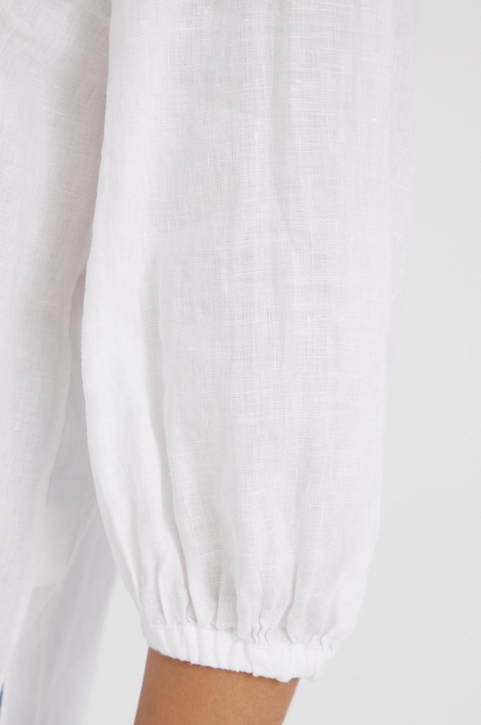 Lněná halenka Marc O'Polo M04130541155 bílá
