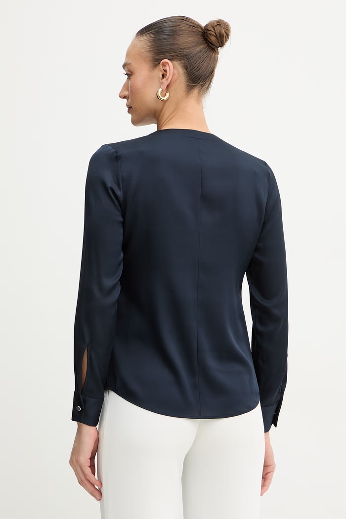 Îmbrăcăminte BOSS cămașă de mătase 50538481 bleumarin