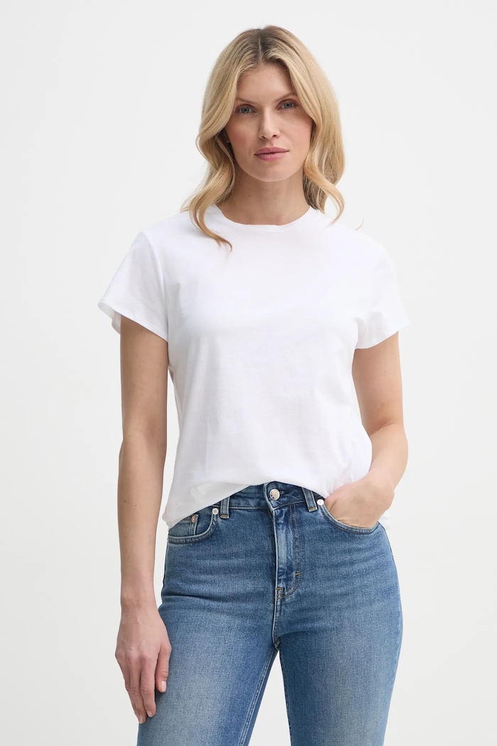 Памучна тениска Filippa K стандартна бял 28904.FK