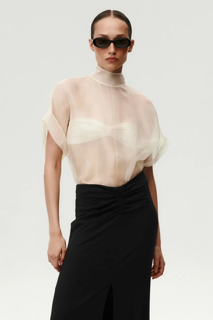 Body pentru femei din mătase Pirouette Bodysuit Classic Undress Code bej 1214UC