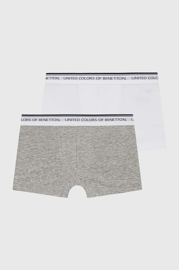 Dětské boxerky United Colors of Benetton 2-pack přiléhavé boxerky šedá 3OP80X230.G.NOS