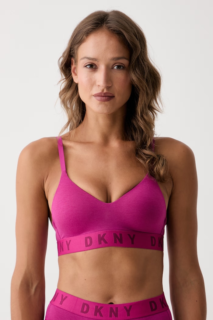 DKNY biustonosz trójkątny z modalem różowy DK4518
