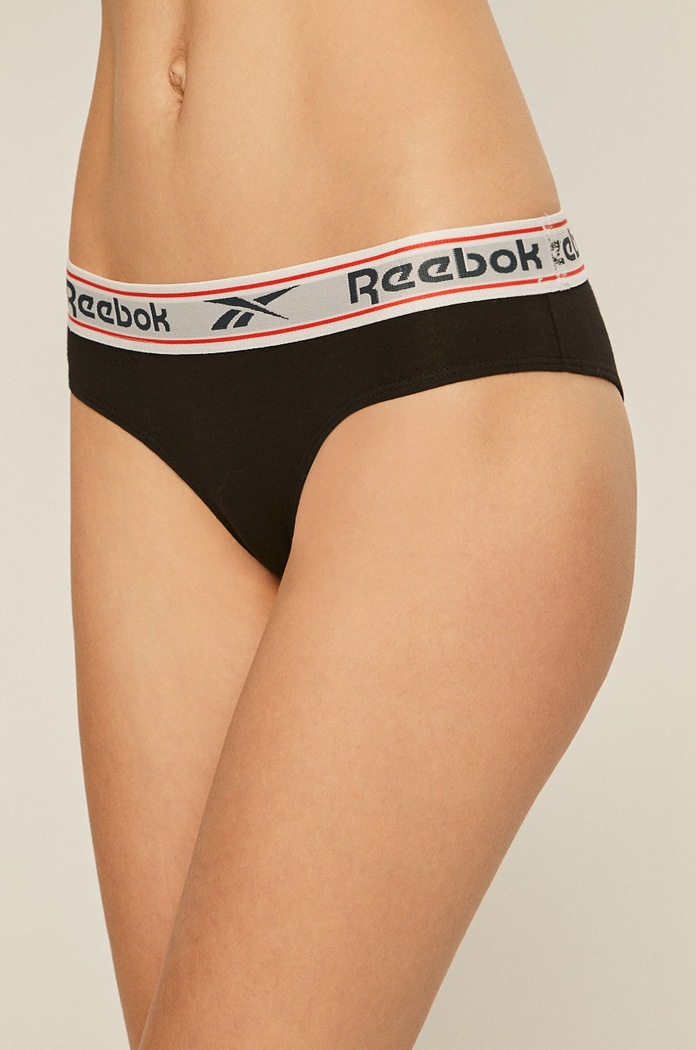 Reebok - bugyi (3-pack) U4.C9503 aplikációval fekete U4.C9503