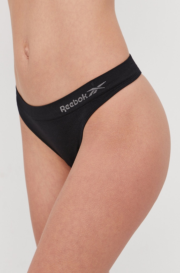 Reebok Stringi (2-pack) U4.C9501 dzianina czarny U4.C9501