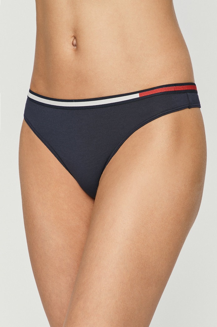 Tommy Hilfiger - Stringi dzianina granatowy UW0UW01548.NOS