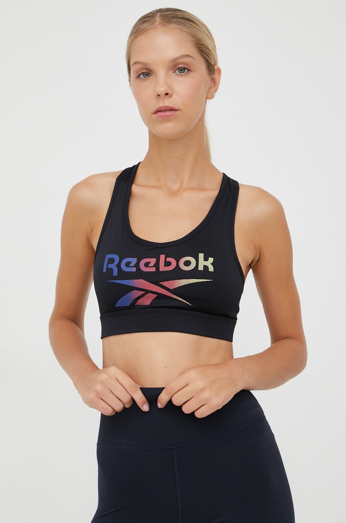 Reebok biustonosz sportowy Gina bez fiszbinów czarny F9761