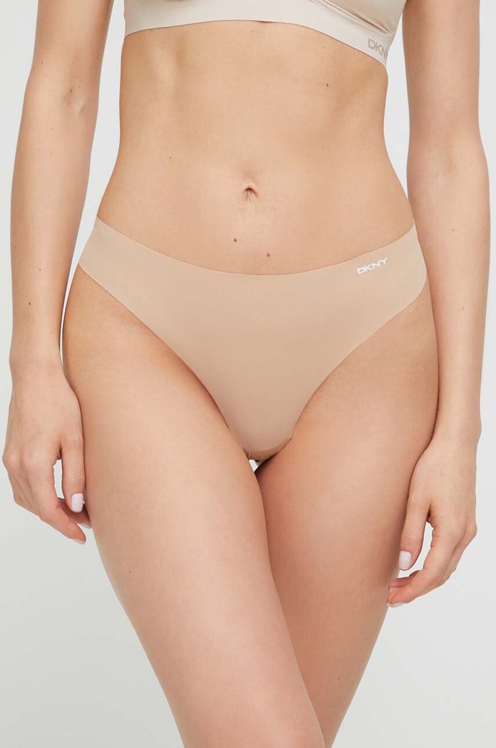 Dkny stringi 3-pack dzianina czarny DK5026P3