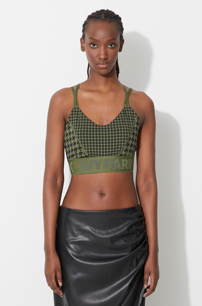adidas Originals sports bra x Ivy Park all-over print green HM2595