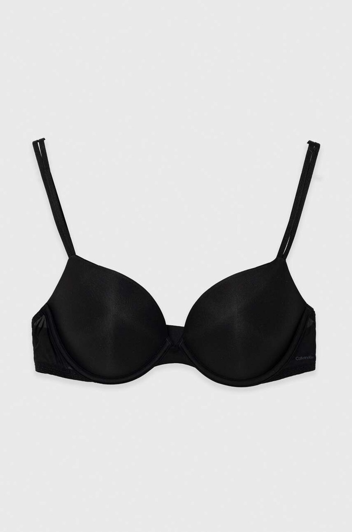 Σουτιέν Calvin Klein Underwear πλεκτό ύφασμα μαύρο 000QF6345E