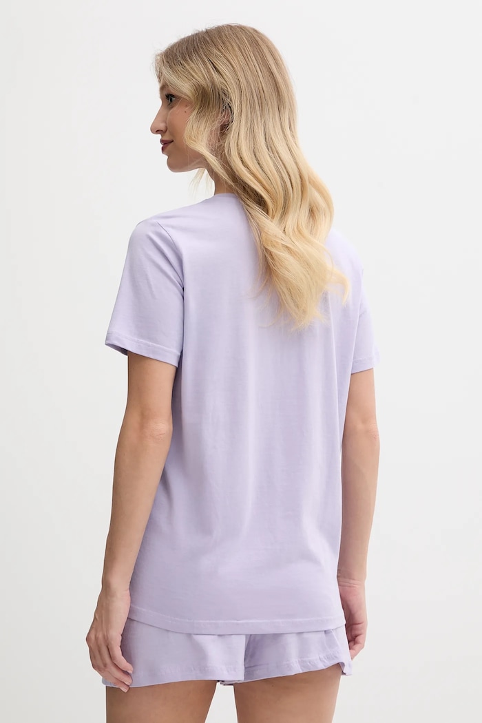 Fila pijama din două piese pentru femei din bumbac violet FPS4177