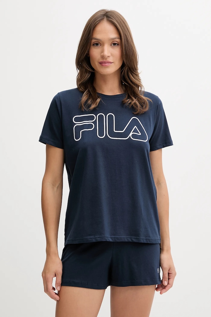 Fila piżama dwuczęściowa damska bawełniana granatowy FPS4177