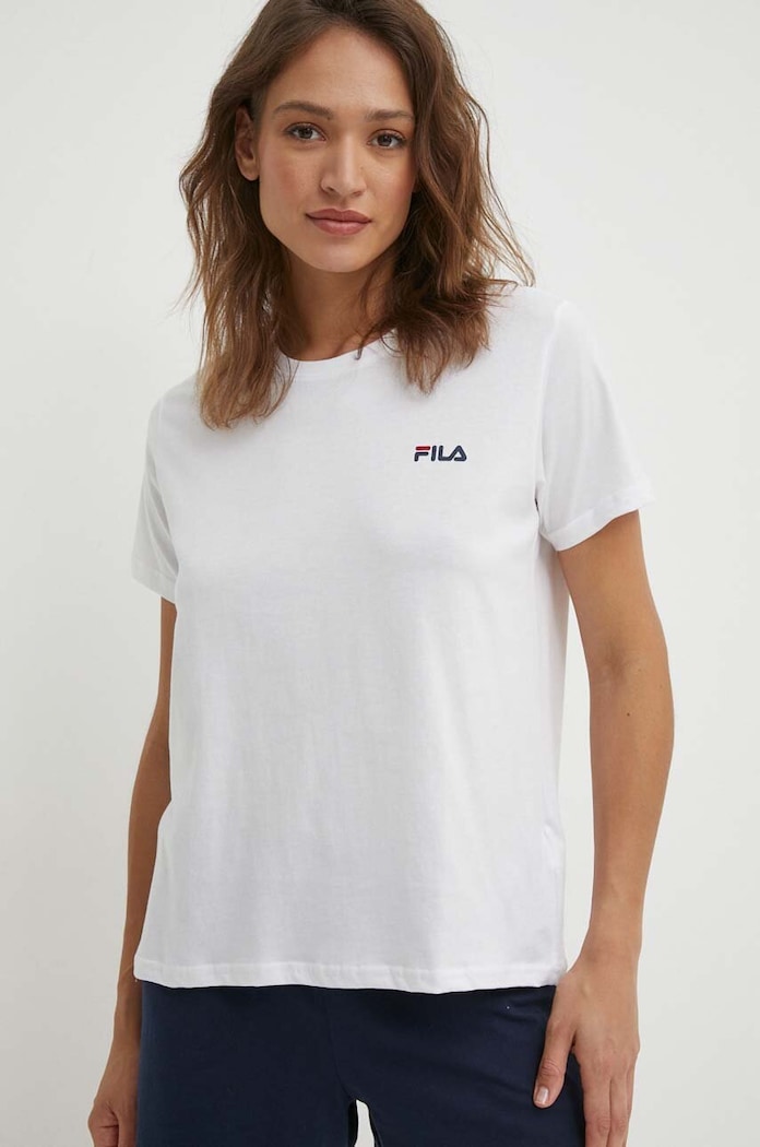 Fila piżama dwuczęściowa damska bawełniana FPS4180 biały SS26