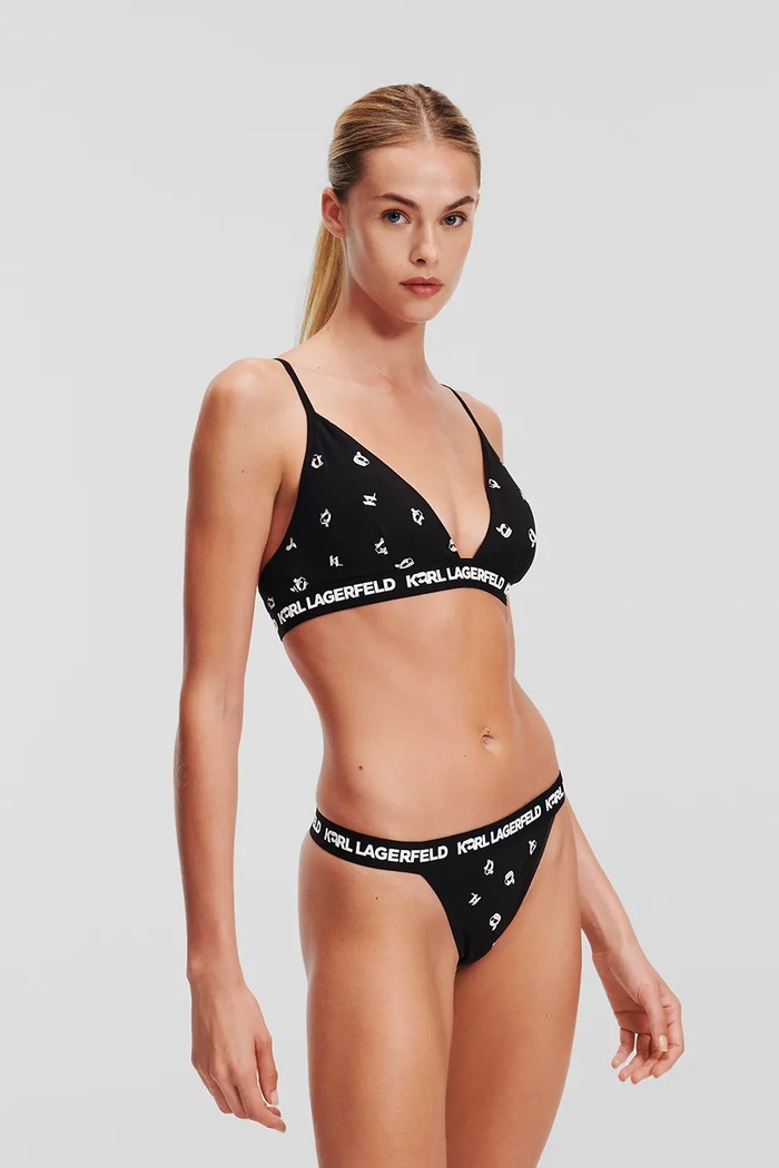 Karl Lagerfeld sutien 245W2118 negru SS25