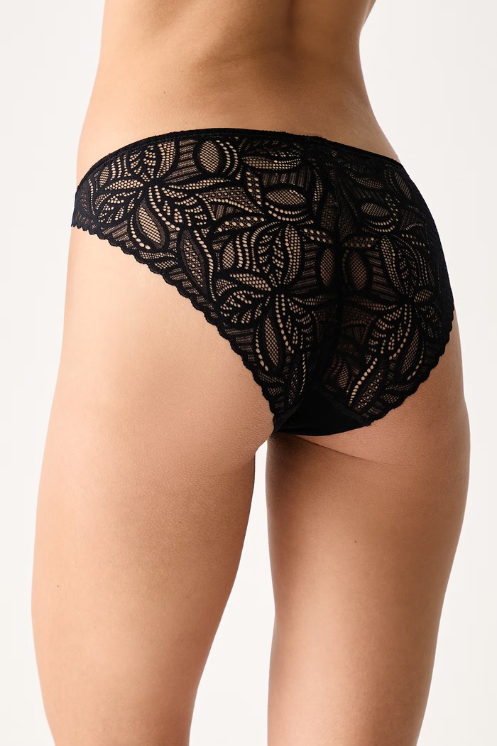 DKNY Figi damskie koronkowe DK8552 czarny AA00