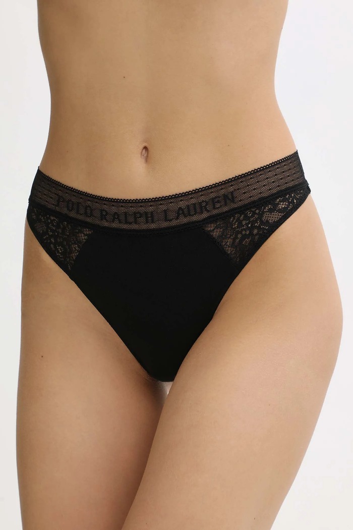 Polo Ralph Lauren Стринги для женщин чёрный 4P0173
