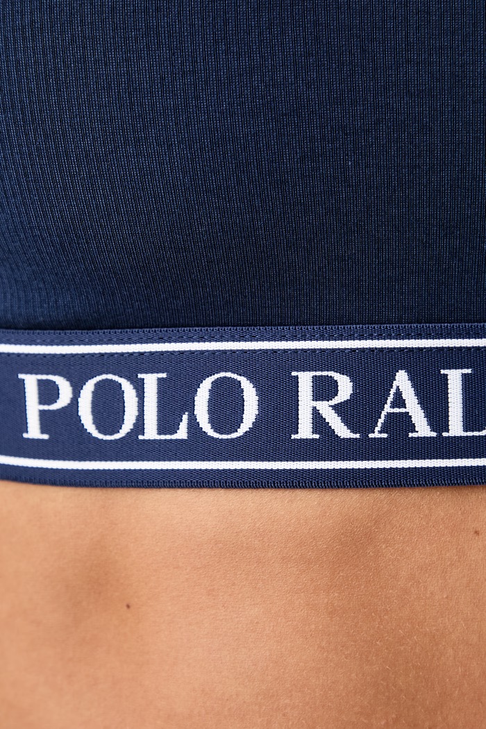 Biustonosz z bawełną Polo Ralph Lauren 4P0477 granatowy