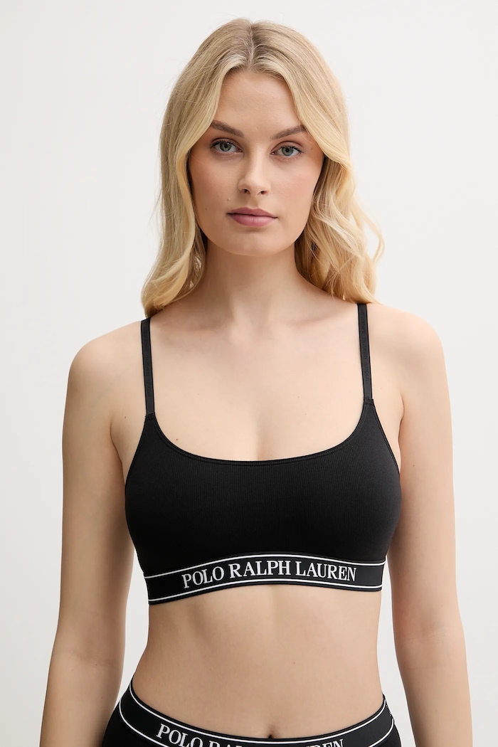 Podprsenka Polo Ralph Lauren jednofarebný čierna 4P0477