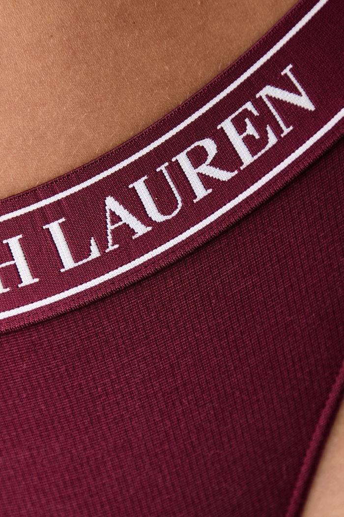 Odzież Polo Ralph Lauren Stringi damskie z bawełną 4P0483 bordowy