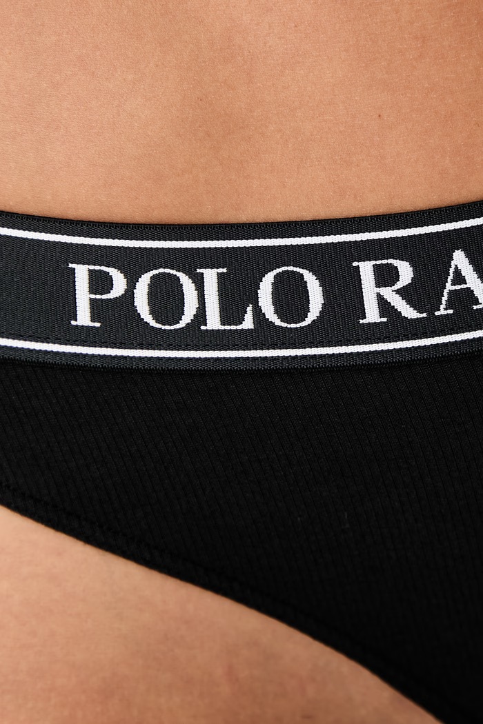 Îmbrăcăminte Polo Ralph Lauren Chiloți g-string pentru femei cu bumbac 4P0483 negru