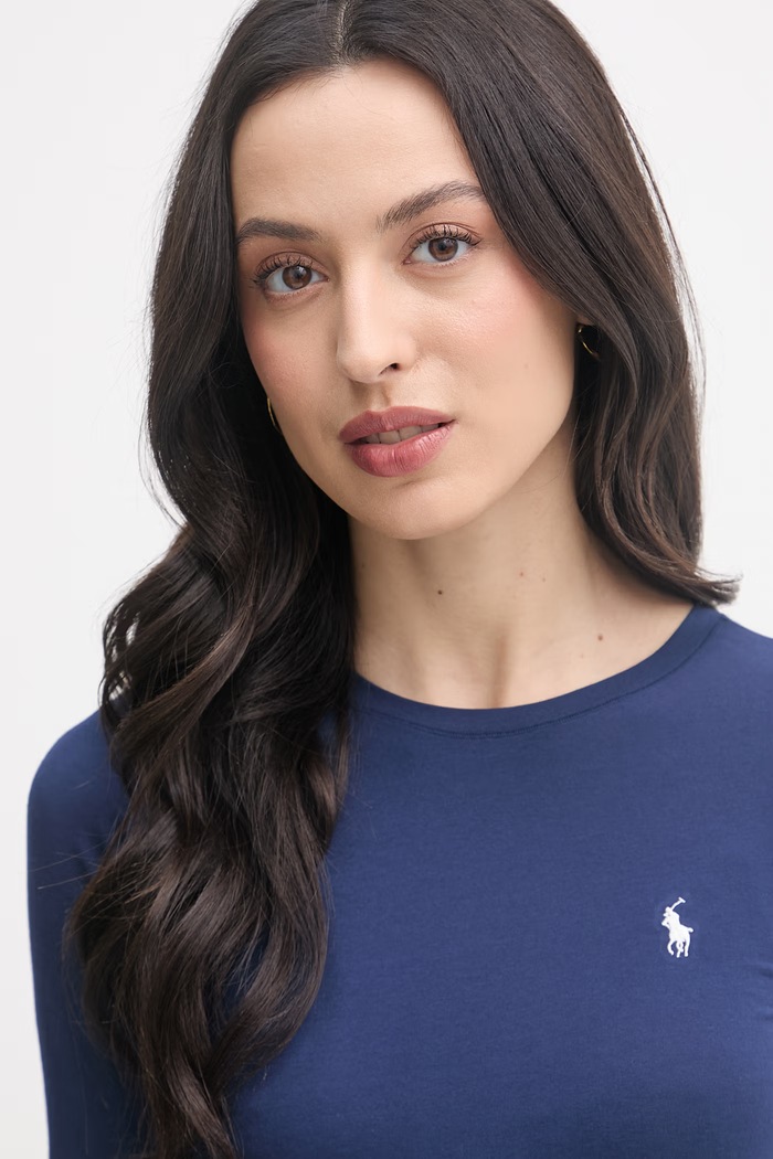 Polo Ralph Lauren tuta da donna in cotone con elastan blu navy 4P0490