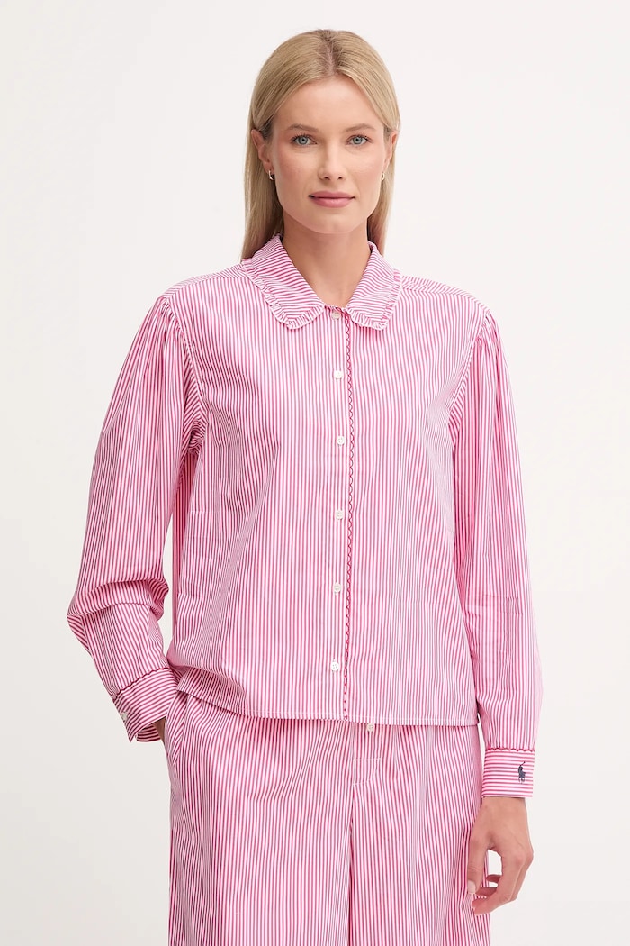 Polo Ralph Lauren piżama bawełniana 4P0374 różowy AA00