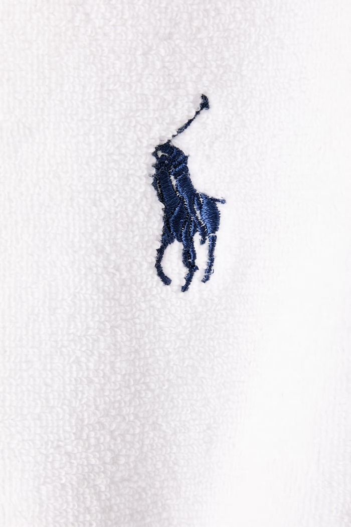 Halat de baie din pânză terry pentru femei din bumbac Polo Ralph Lauren 4P0396 alb