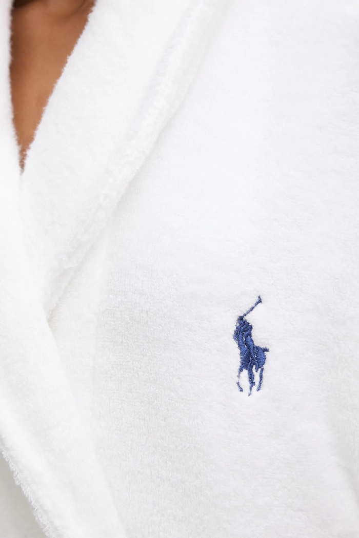Polo Ralph Lauren πετσετέ μπουρνούζι γυναικείο βαμβακερό 4P0396 λευκό